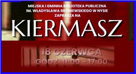 Miejska Biblioteka Publiczna w Nysie zaprasza na Kiermasz Książki